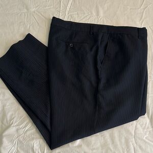 Men's Black Pinstripe Dress Pants